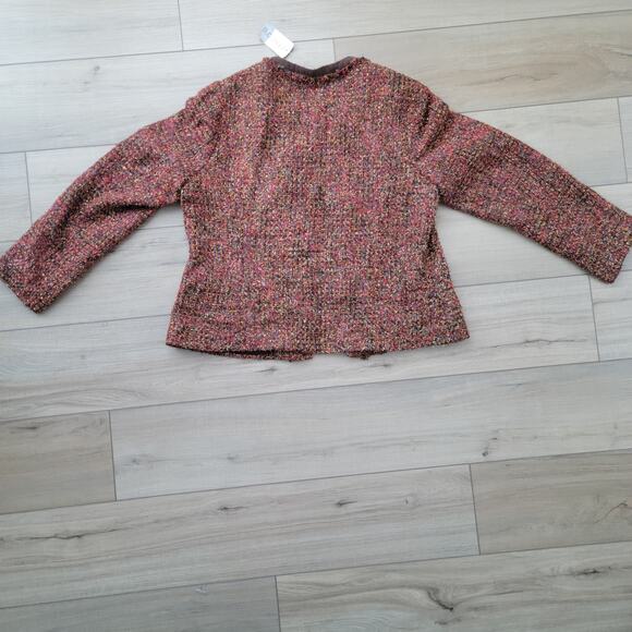 Chico's Rainbow Shine Vikey Wool Blend Multicolor Blazer Jacket Women Sz 2 / L - Picture 12 of 16